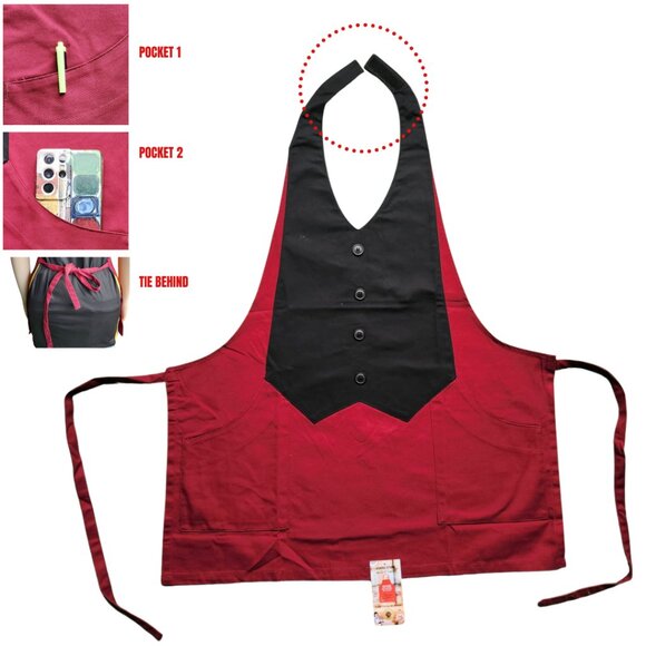 Designer Vest Apron – Stylish, Functional, and Easy Care - Picture 3 of 3